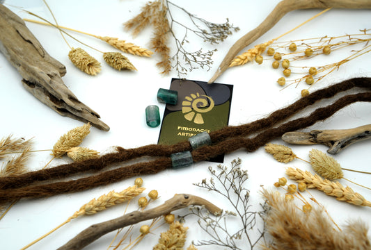 Fluorit Dreadlockperlen – Tube (2er-Set)