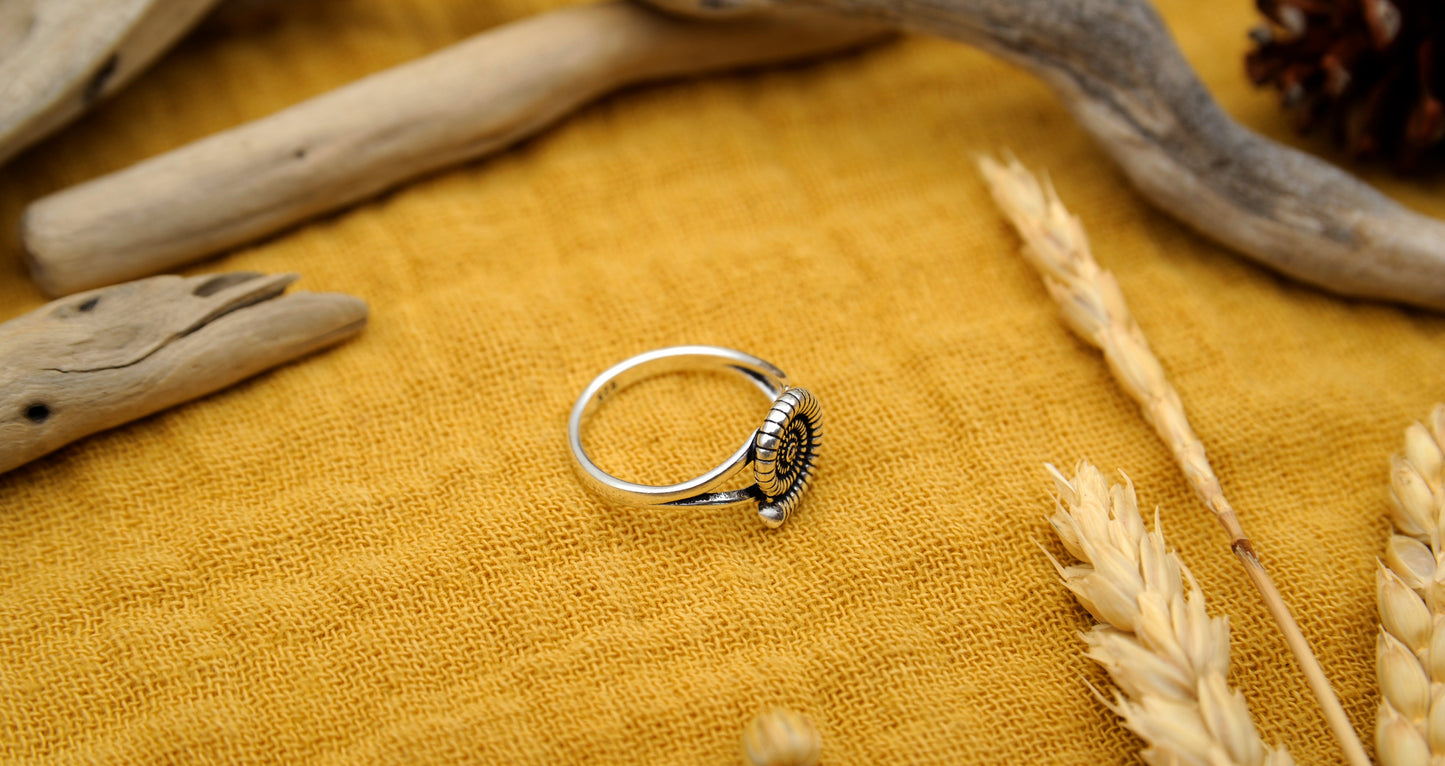 Silberring Ammonit-Design – 925 Sterling Silber