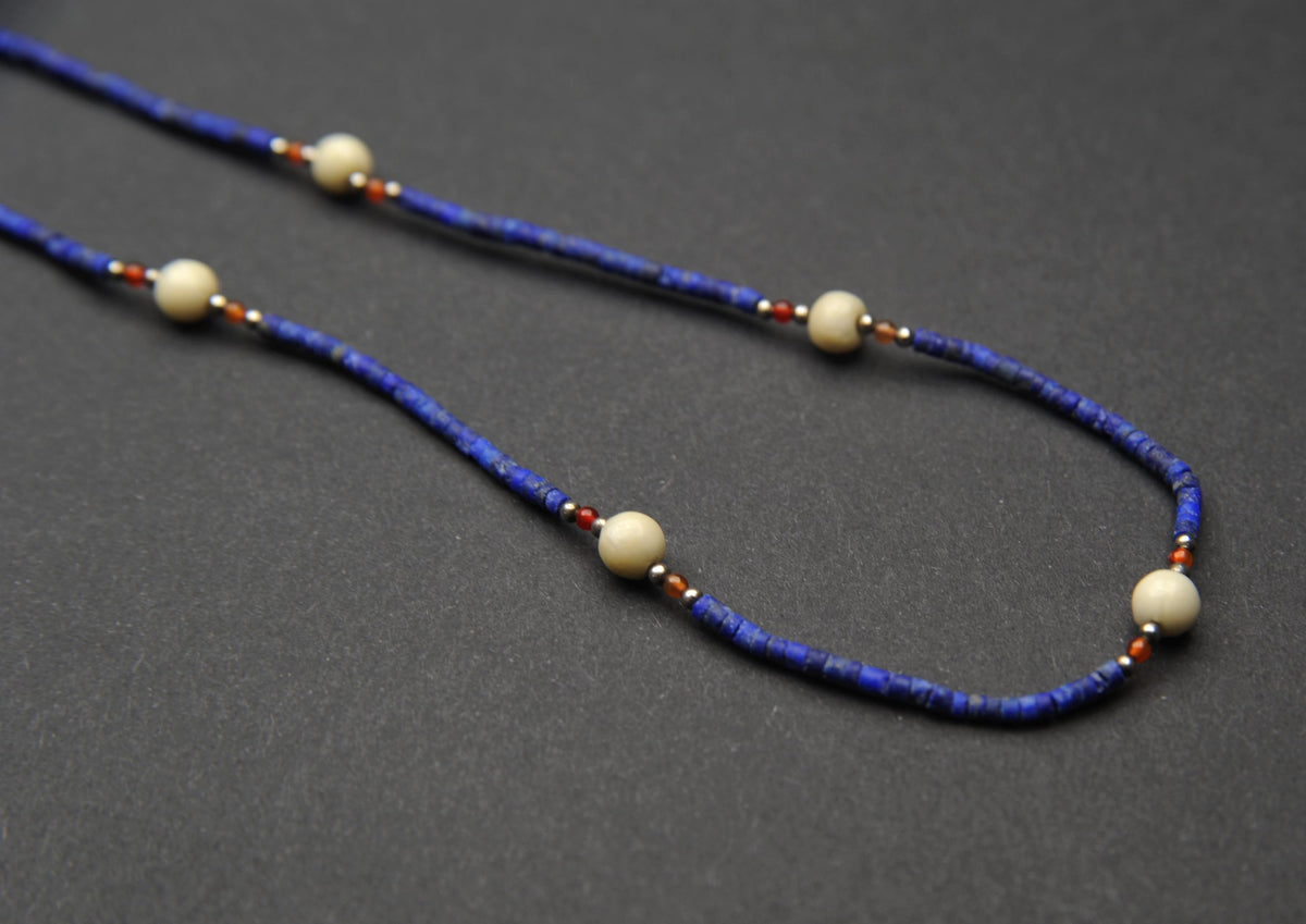 Delicate Lapis Lazuli Necklace with Turquoise – Minimalist Gemstone Jewellery, 6 One-of-a-Kind Pieces – view 12