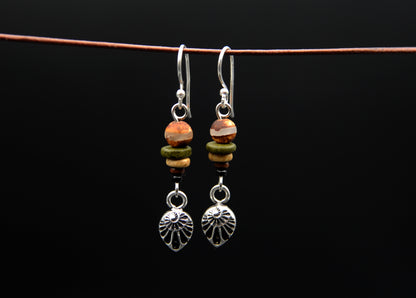 Silver Ammonite – Ohrringe aus 925 Silber mit Dzi-Glasperle – Ansicht 6