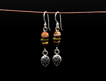 Silver Ammonite – Ohrringe aus 925 Silber mit Dzi-Glasperle – Ansicht 7