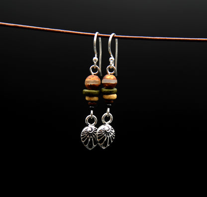 Silver Ammonite – Ohrringe aus 925 Silber mit Dzi-Glasperle – Ansicht 8