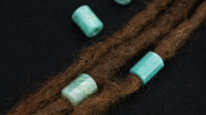 Amazonite Dread Beads – Tube (Set of 2) – view 4