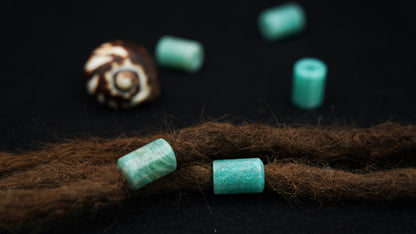 Amazonite Dread Beads – Tube (Set of 2)