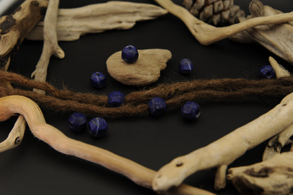 Lapislazuli Dreadlockperlen – Kugel (2er-Set) – Ansicht 3
