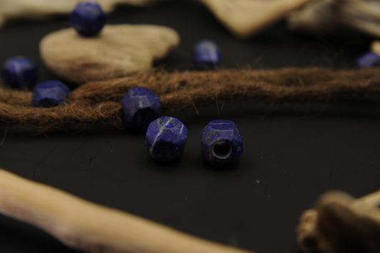 Lapislazuli Dreadlockperlen – Kugel (2er-Set)