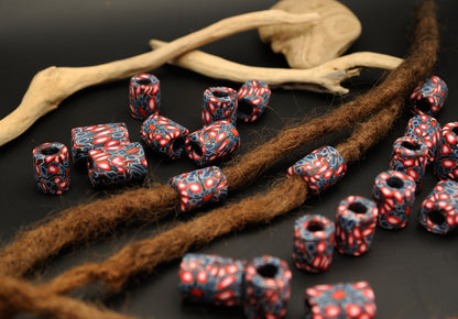 Frostfire – Handmade Polymer Clay Dread Bead – view 8