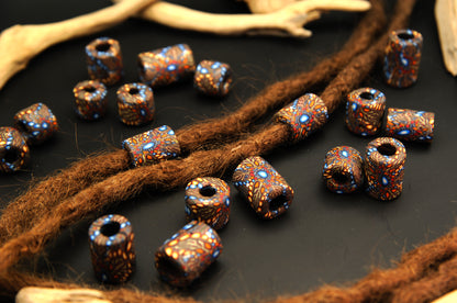 Fractal Vision – handgemachte Fimo-Dreadperle – Ansicht 5