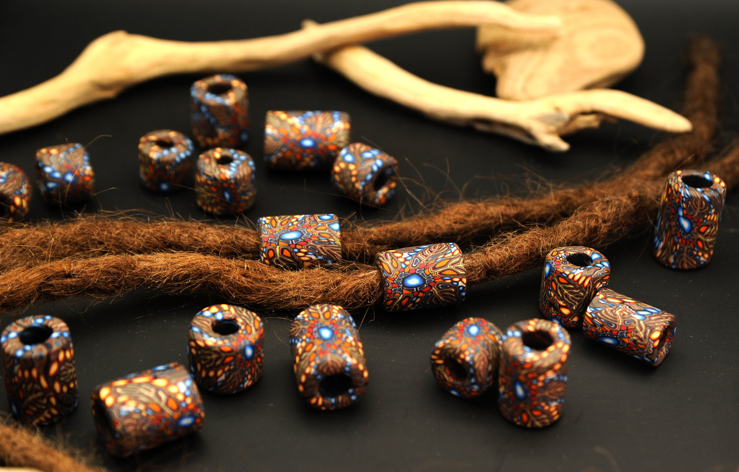 Fractal Vision – handgefertigte Fimonacci Dreadbead