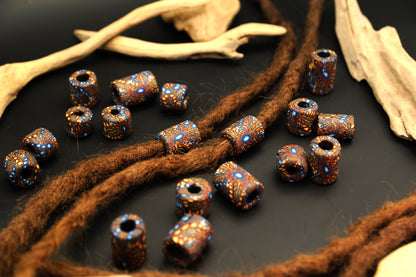 Fractal Vision – handgemachte Fimo-Dreadperle – Ansicht 7