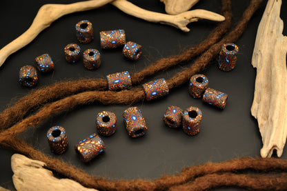 Fractal Vision – handgemachte Fimo-Dreadperle – Ansicht 8