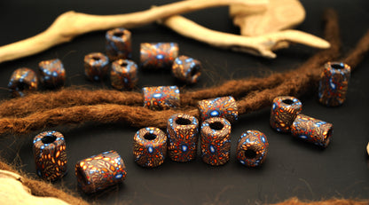 Fractal Vision – handgemachte Fimo-Dreadperle – Ansicht 10