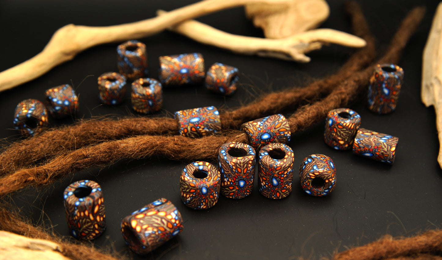 Fractal Vision – handgefertigte Fimonacci Dreadbead