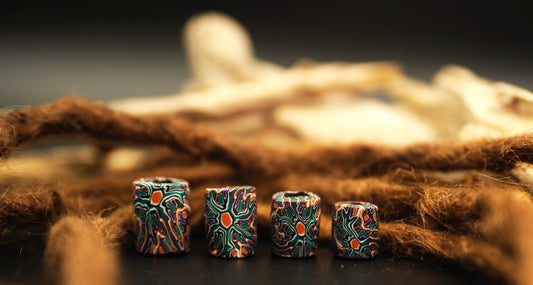 Ember Roots – handgefertigte Fimonacci Dreadbead