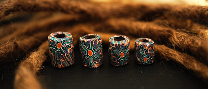 Ember Roots – handgemachte Fimo-Dreadperle – Ansicht 4