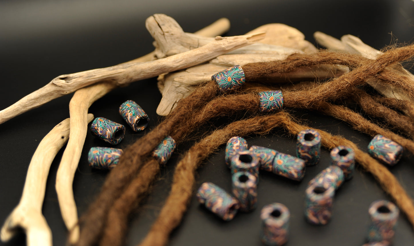 Ember Roots – handgefertigte Fimonacci Dreadbead