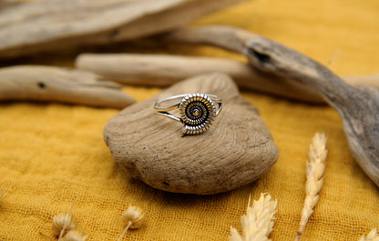 Ammonite Silver Ring – 925 Sterling Silver – view 2