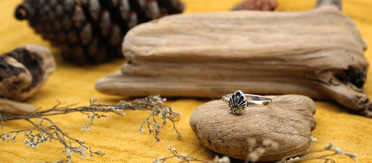 Silberring Muschel Spriale Design – 925 Sterling Silber