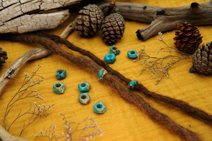 Imperial Jasper Dread Beads – Turquoise Mini Nuggets (Set of 2) – view 8