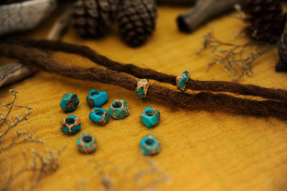 Imperial Jasper Dread Beads – Turquoise Mini Nuggets (Set of 2) – view 20