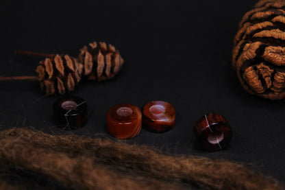 Agate Dread Beads – Cylinder (Set of 2) – view 4