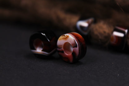 Agate Dread Beads – Cylinder (Set of 2) – view 8