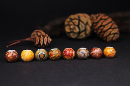 Picasso Jasper Dread Beads – Sphere (Set of 2) – view 3
