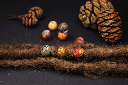 Picasso Jasper Dread Beads – Sphere (Set of 2) – view 7