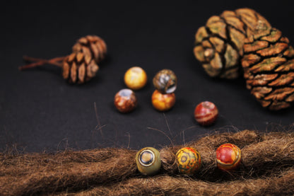 Picasso Jasper Dread Beads – Sphere (Set of 2) – view 9