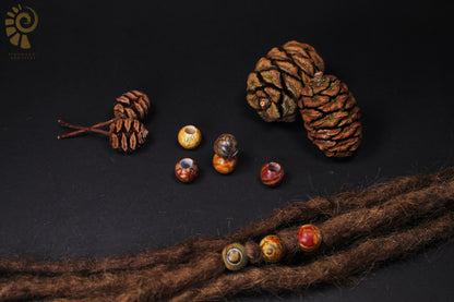 Picasso Jasper Dread Beads – Sphere (Set of 2) – view 10