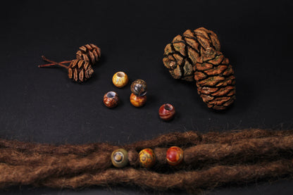 Picasso Jasper Dread Beads – Sphere (Set of 2) – view 11