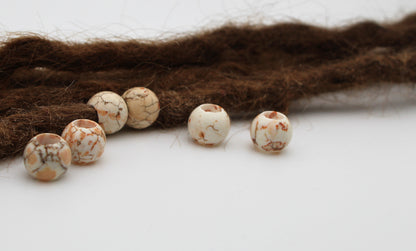 Magnesite Dread Beads – Sphere (Set of 2) – view 6