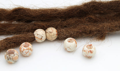 Magnesite Dread Beads – Sphere (Set of 2) – view 7