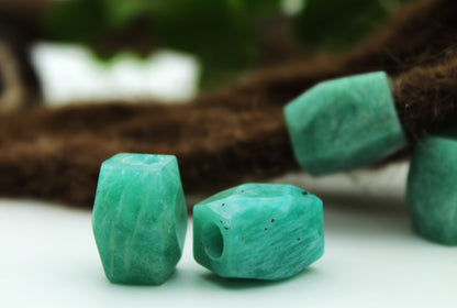 Amazonite Dread Beads – Cuboid (Set of 2) – view 3