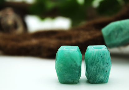 Amazonite Dread Beads – Cuboid (Set of 2) – view 4