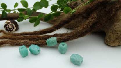 Amazonite Dread Beads – Cuboid (Set of 2) – view 6