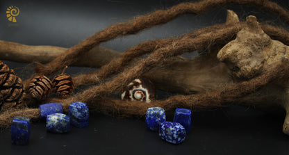 Lapis Lazuli Dread Beads – Cuboid (Set of 2) – view 3