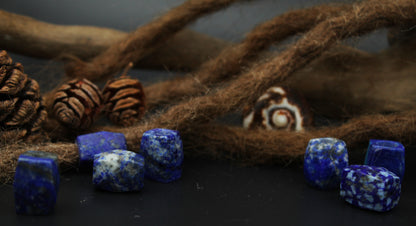 Lapis Lazuli Dread Beads – Cuboid (Set of 2) – view 4
