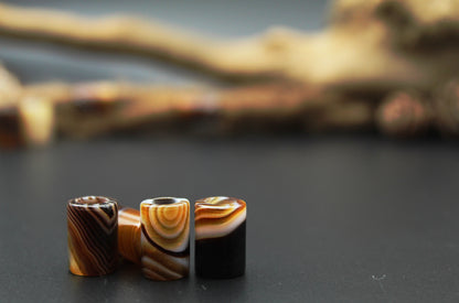 Agate Dread Beads – Tube (Set of 2)