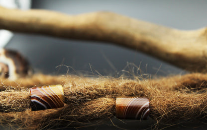 Agate Dread Beads – Tube (Set of 2) – view 6