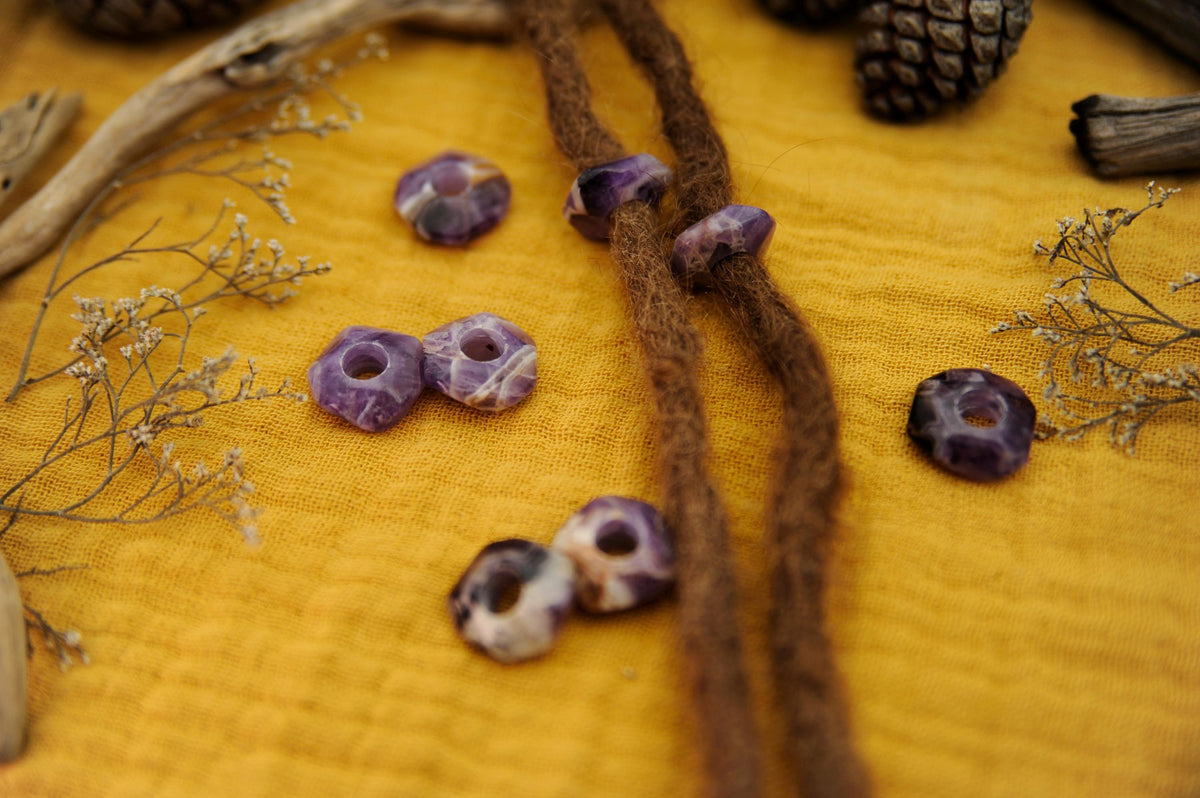 Amethyst Scheibenperlen – Detail