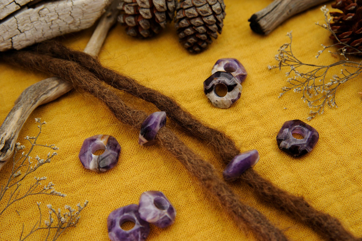 Amethyst Scheibenperlen – Detail
