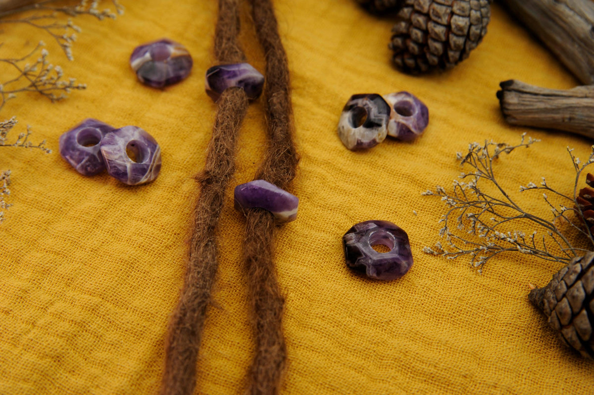 Amethyst Scheibenperlen – Detail