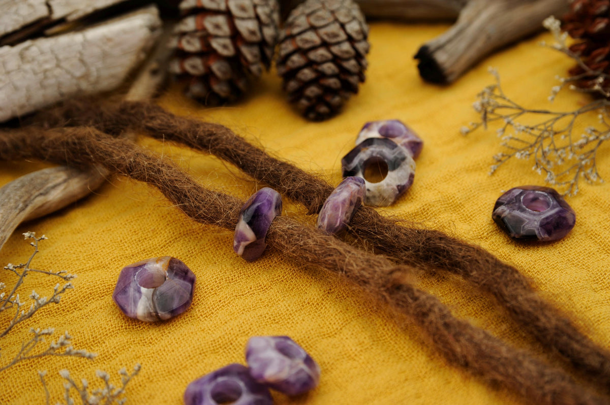 Amethyst Scheibenperlen – Detail
