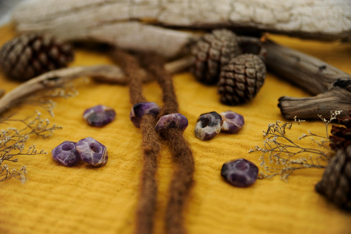 Amethyst Scheibenperlen – Detail