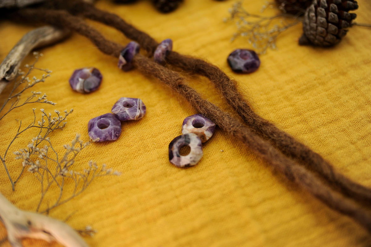 Amethyst Scheibenperlen – Detail
