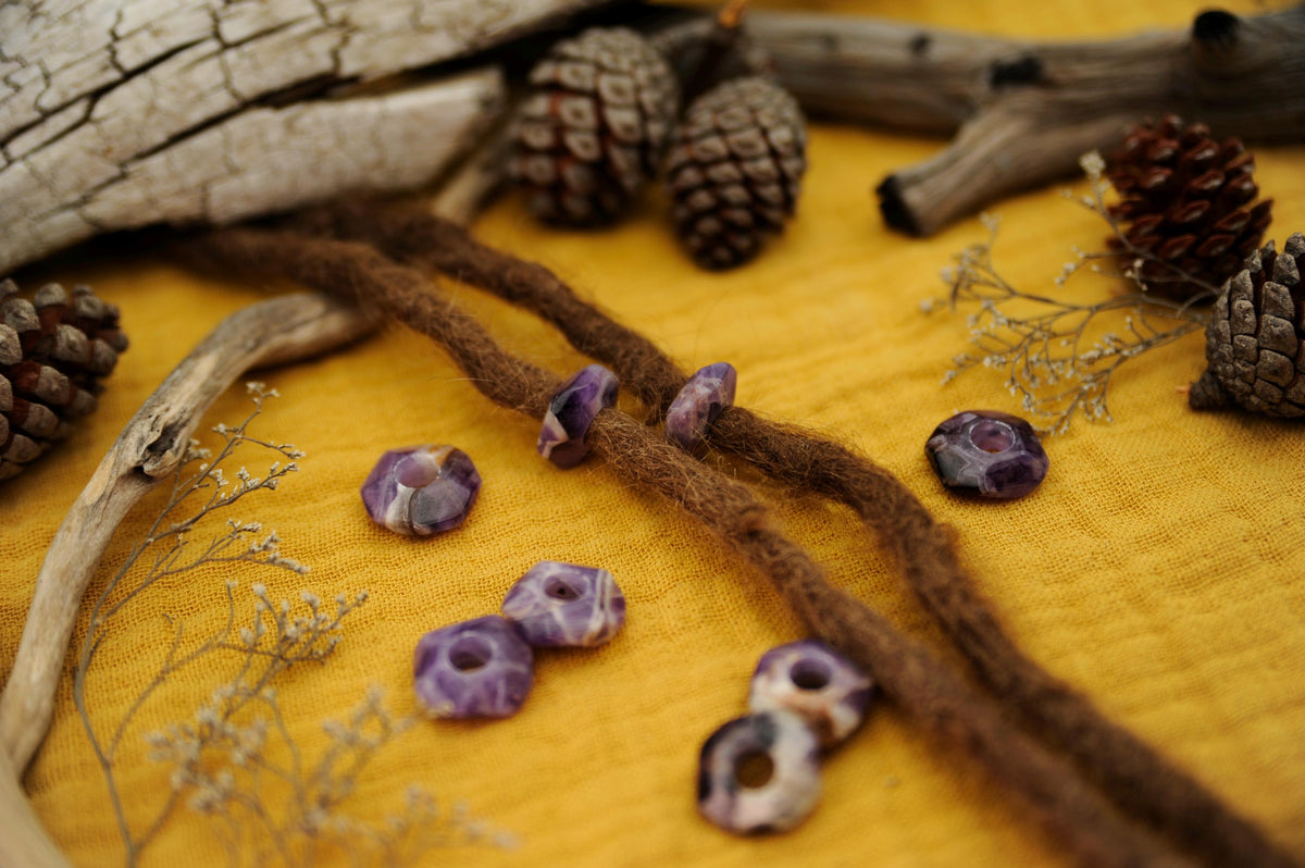 Amethyst Scheibenperlen – Detail