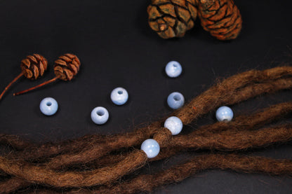 Aquamarin Kugelperlen – Detail