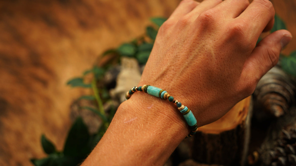 Amazonit Armband mit blauem Granat – Ansicht 7