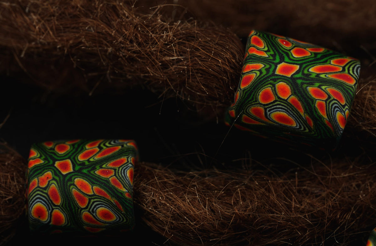 Desert Bloom – Handmade Polymer Clay Dread Beads Set – view 4